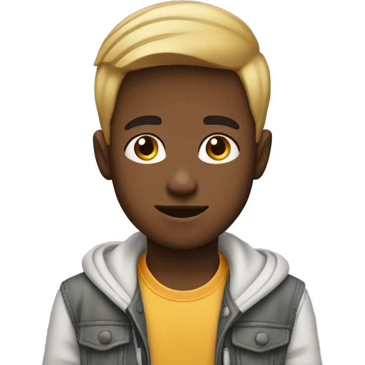 Medium cute boy who’s super busy emoji