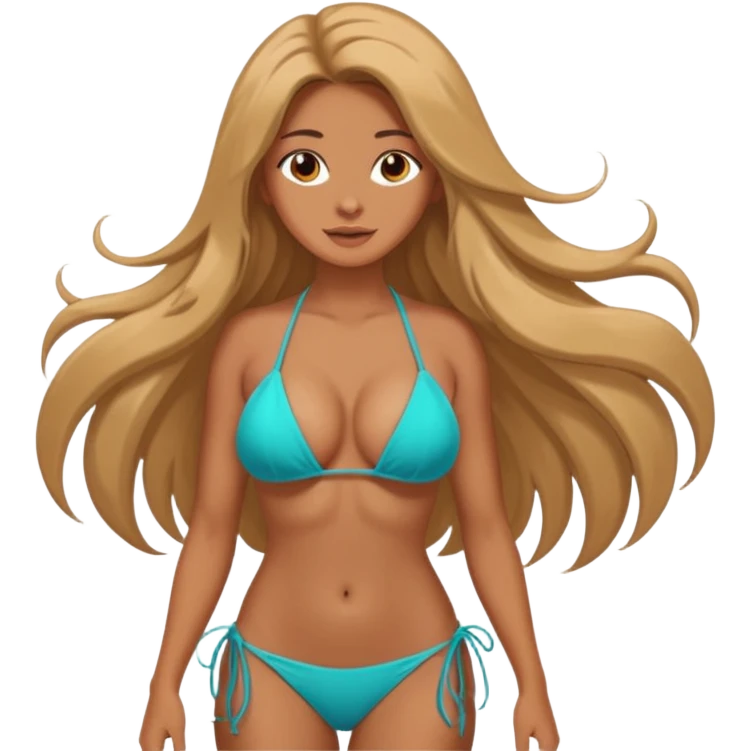 sexy girl in bikini string big bubbs emoji