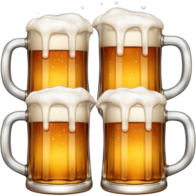 4 beers in glass jugs  emoji