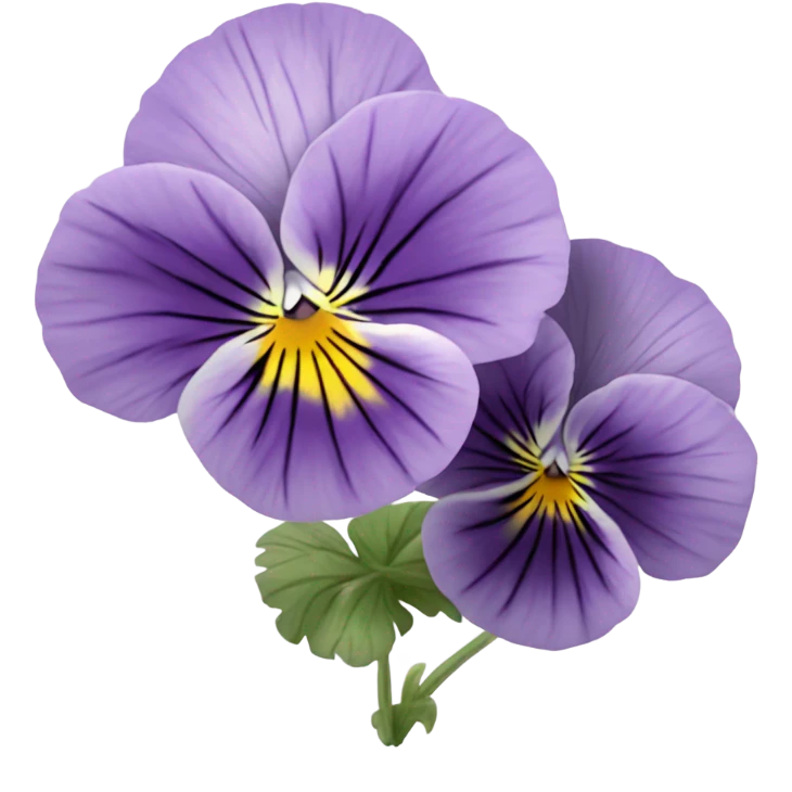 Light purple pansies  emoji