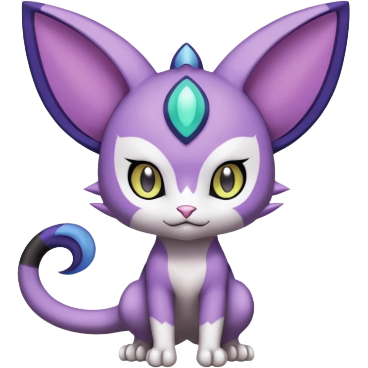 Meloetta-Purrloin-Noibat-Gatomon-Trico-Pokémon-Digimon-Fakémon-fusion-hybrid-creature emoji