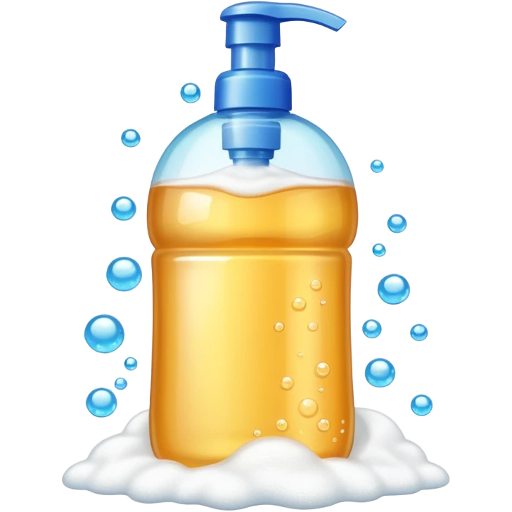 Shampoo for pet with foam emoji