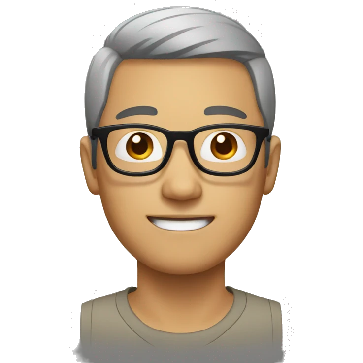 asian man wearing glasses emoji
