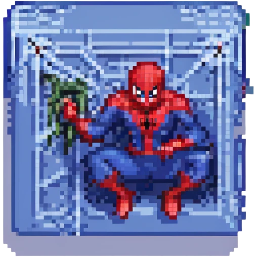 spiderman shooting web emoji