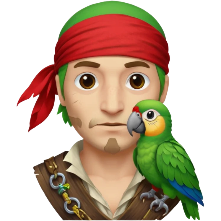 pirate and parrot emoji