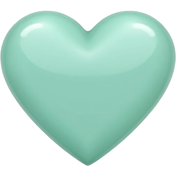 mint colored heart emoji