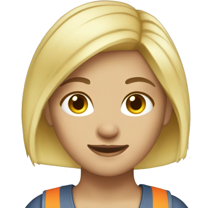 Factory worker girl blonde hair emoji
