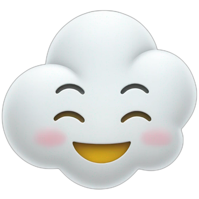 The cloud is smiling emoji