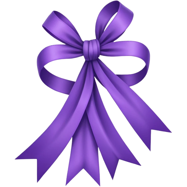Purple ribbons for pancreatic cancer emoji