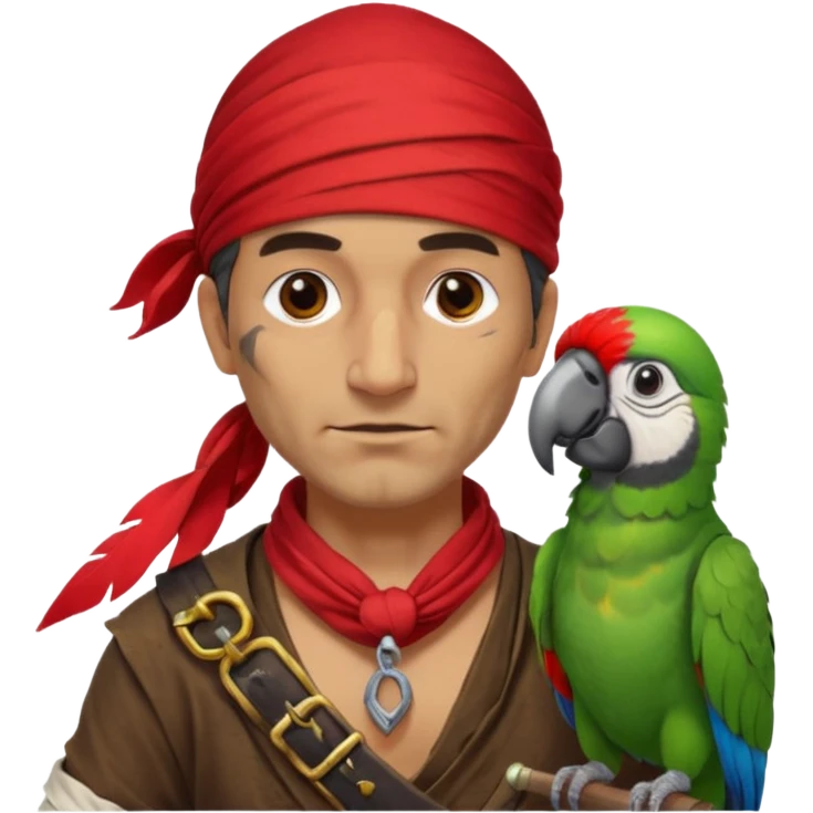 pirate and parrot emoji