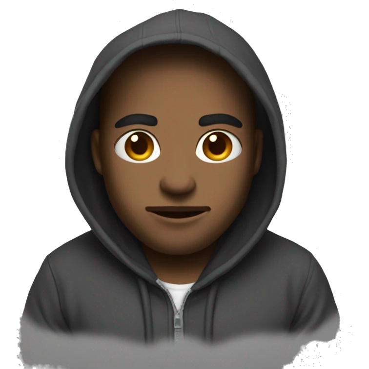 Dof wearing a hoddie emoji