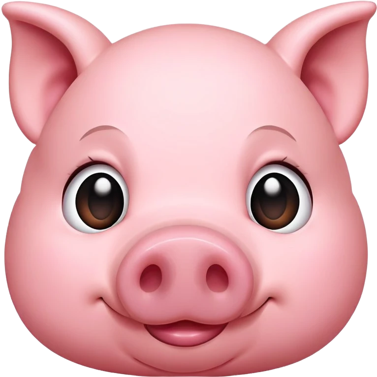 Blushing pig emoji