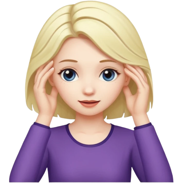 Girl fingering emoji