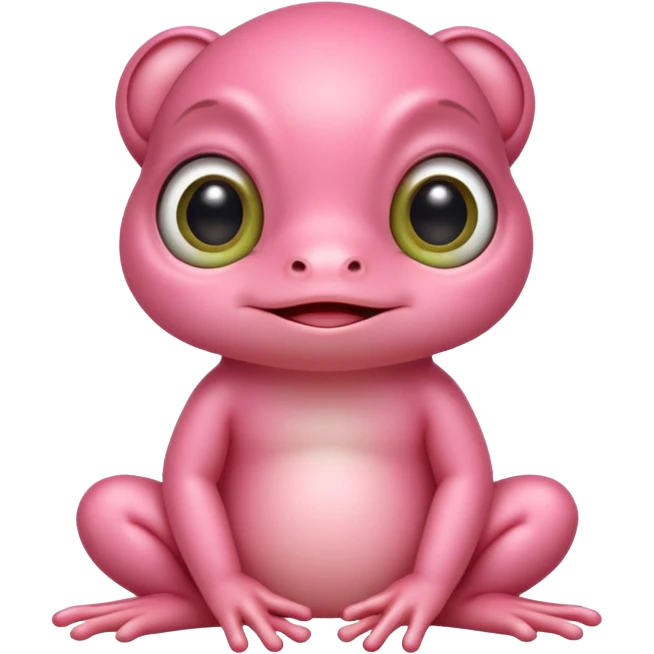 Cute pink baby frog  emoji
