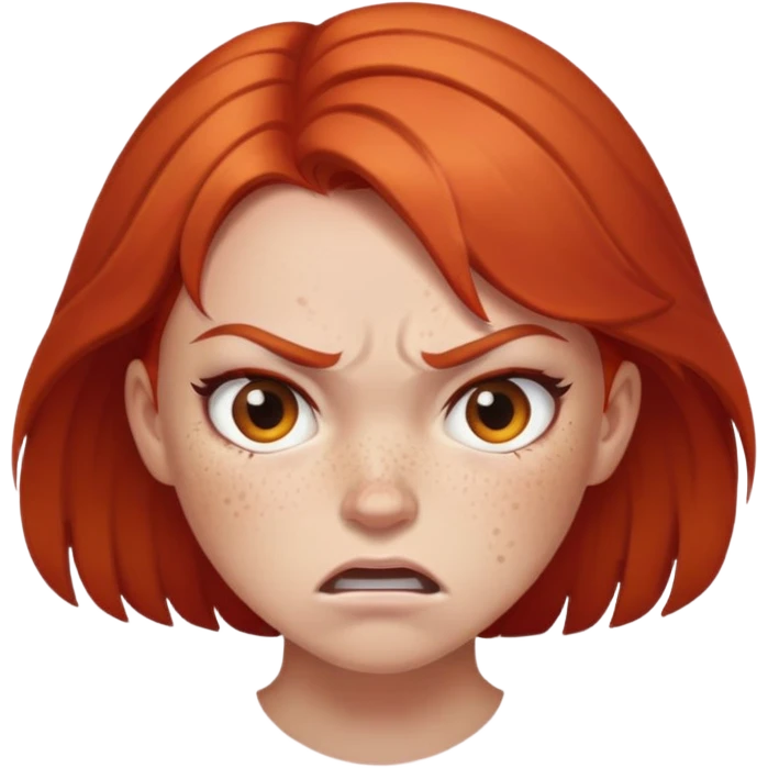 Red head angry girl emoji