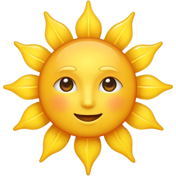 Sun, no face emoji