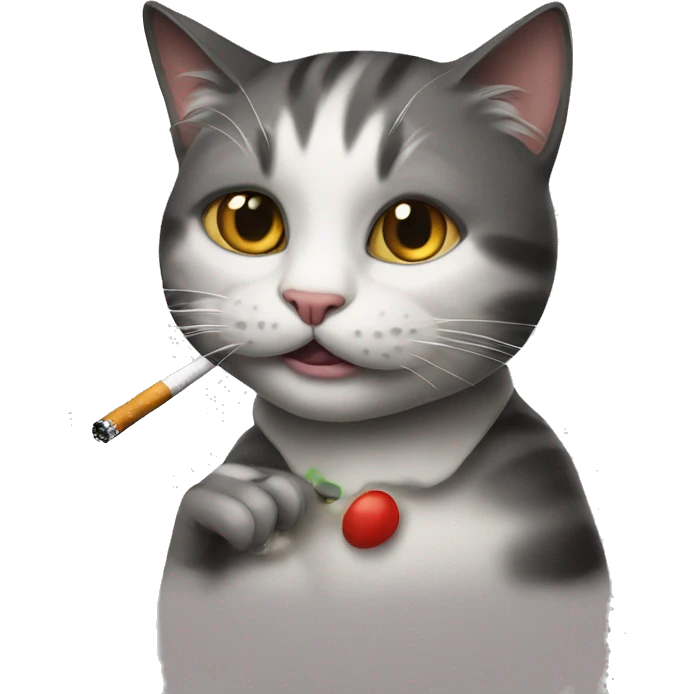 Cat with cigarette  emoji