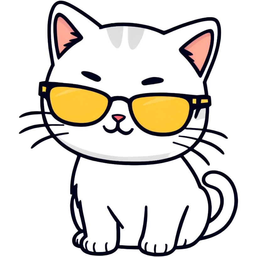 Cat with sunglasses emoji