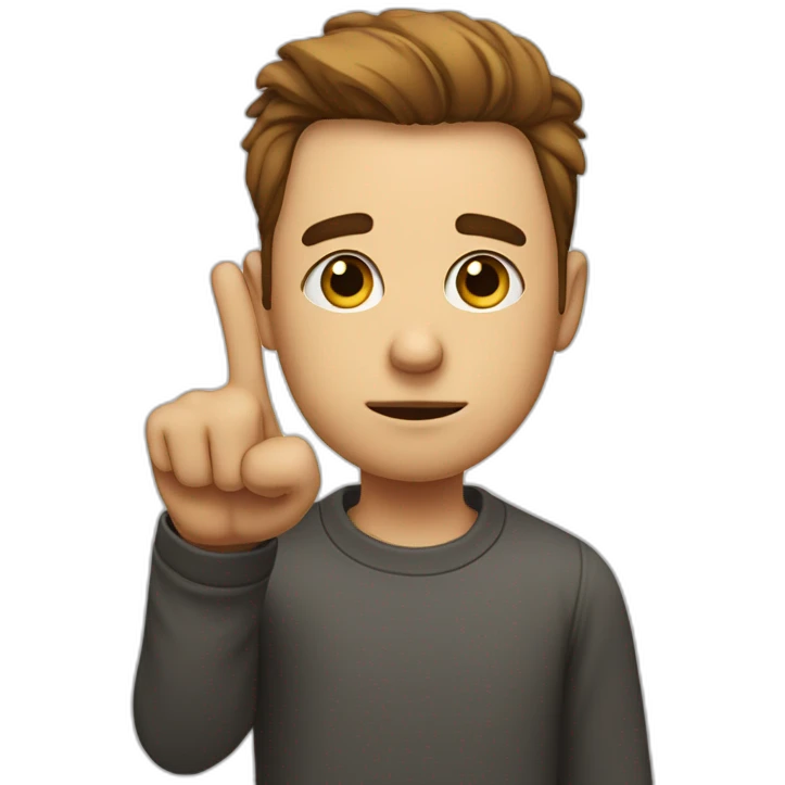 holding thumb and index finger next to your nose/eyes, disappointment emoji