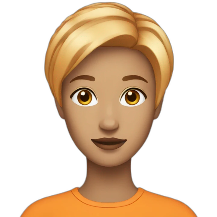 women-medium-short-hair-with-orange-cat emoji