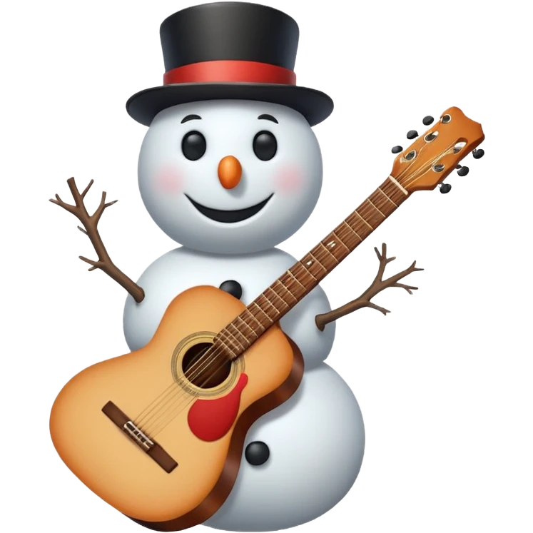 Snowman with Musical Instrument emoji