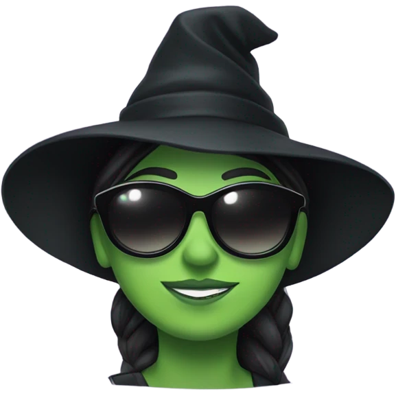 Elphaba wearing sunglasses emoji