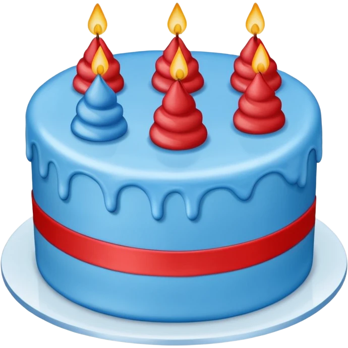 cakebchart 98% blue 2% red emoji