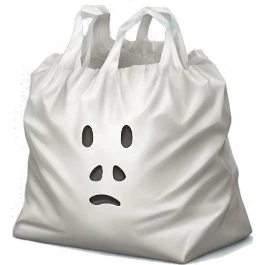 Plastic bag with handles emoji