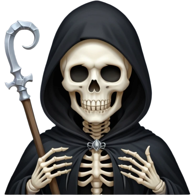 the death with black cloak emoji