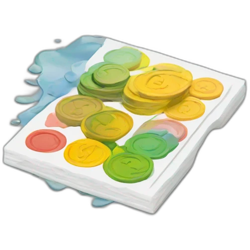 Paint palette with money on it  emoji