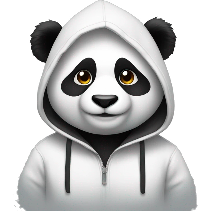 Panda wearing a hoodie emoji