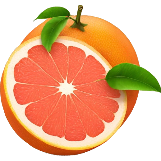 Two Grapefruit with leaves emoji
