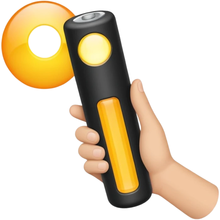 battery hand light emoji