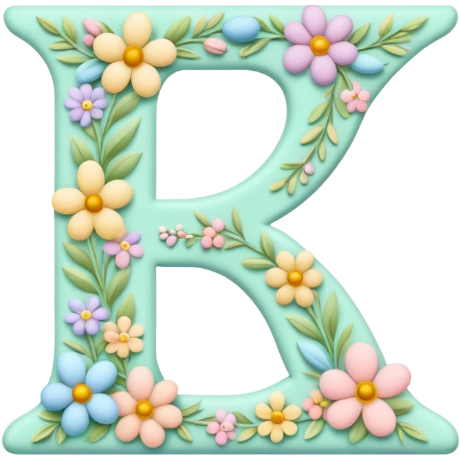 Easter letter with pastel colored details emoji