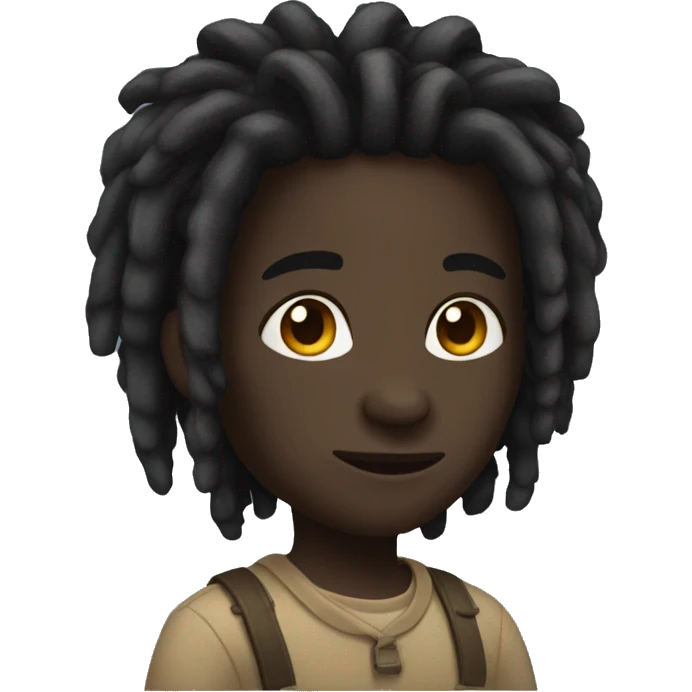 darkskin with dreads emoji