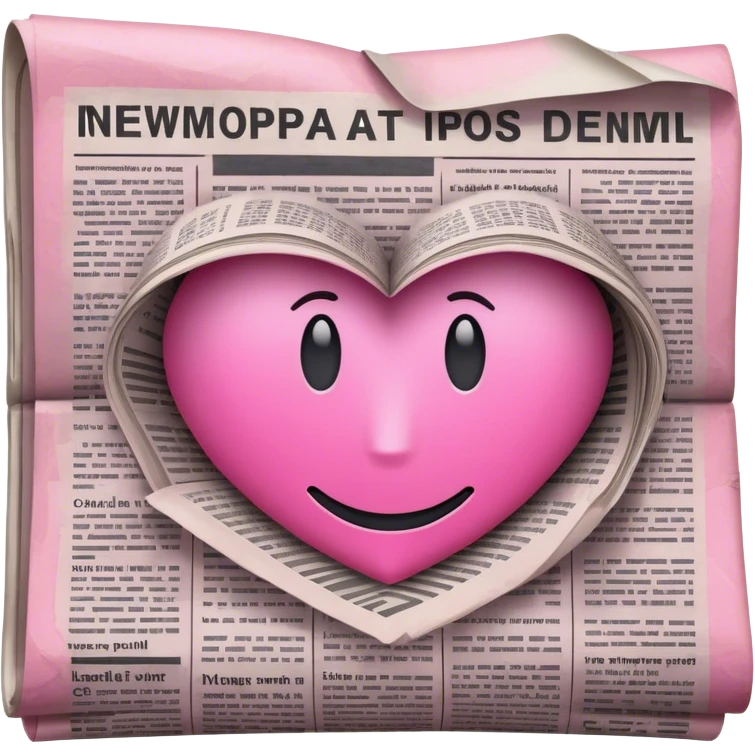pink newspaper emoji