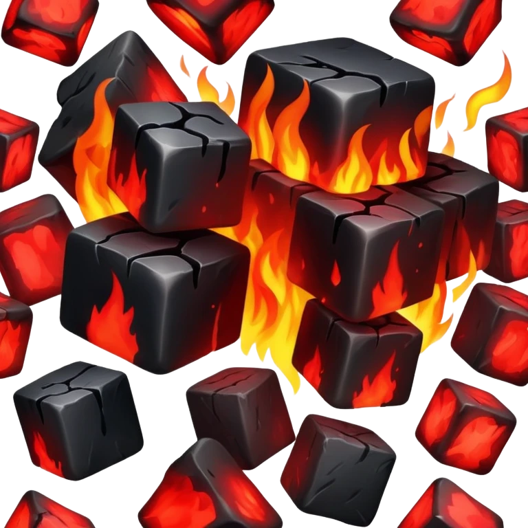 cubes of burning coal emoji