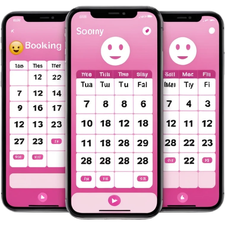online booking schedule (pink) emoji