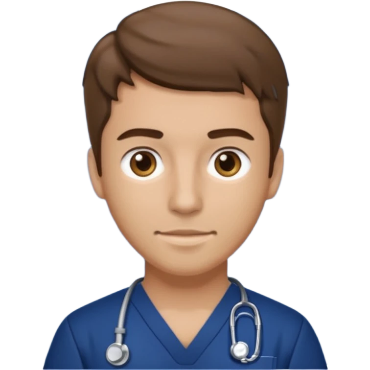 male light brunette hair vet with navy blue scrub

 emoji