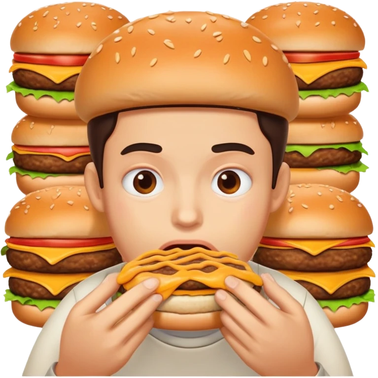 Casoh eating 1000 burgers emoji