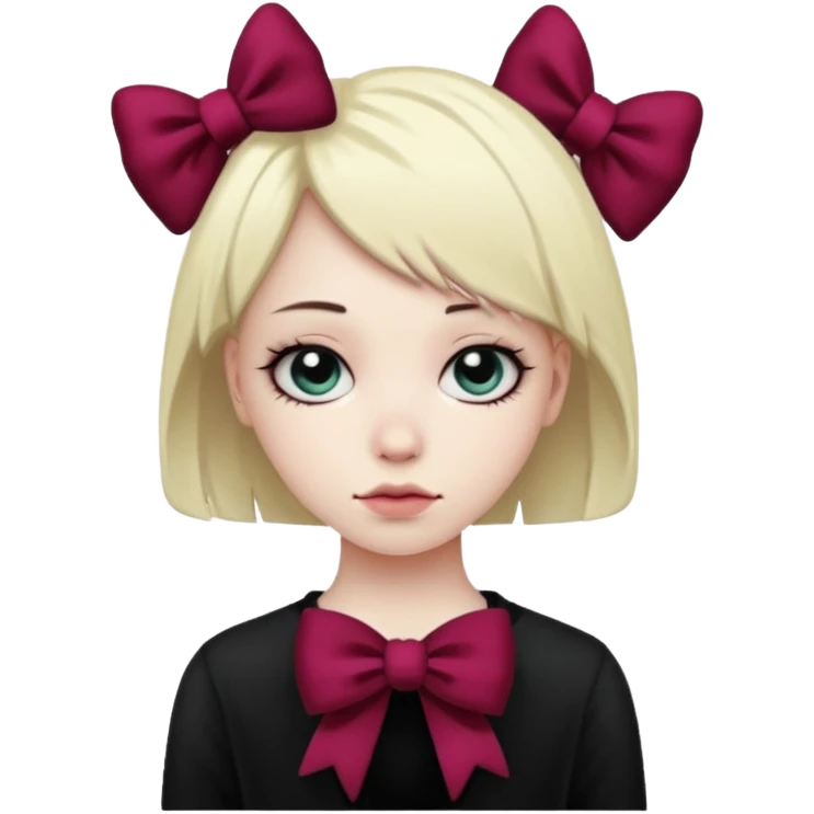 heart with a velvet bow, emo emoji