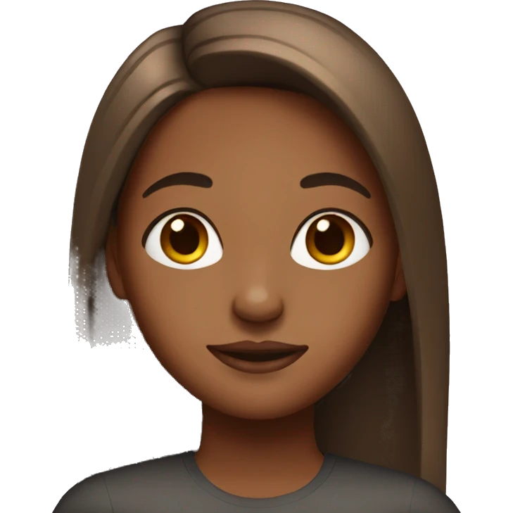 Brown Girl with straight hair  emoji