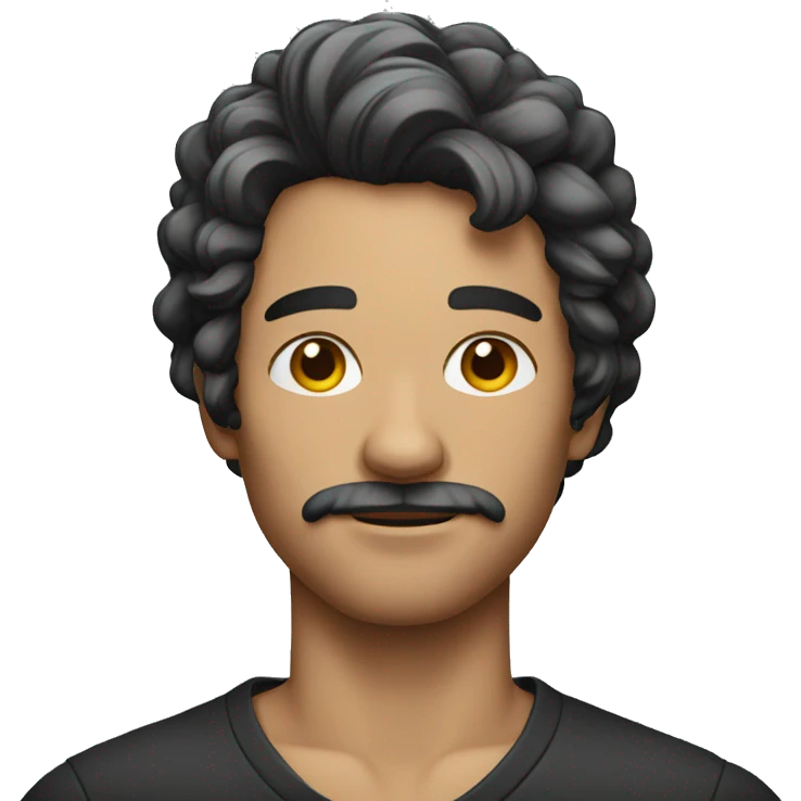 Homme noir avec cheveux courts  emoji