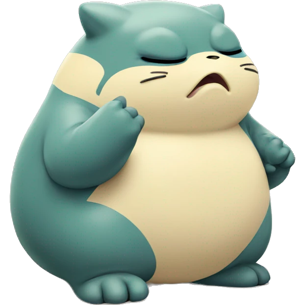 snorlax from pokemon but sad emoji
