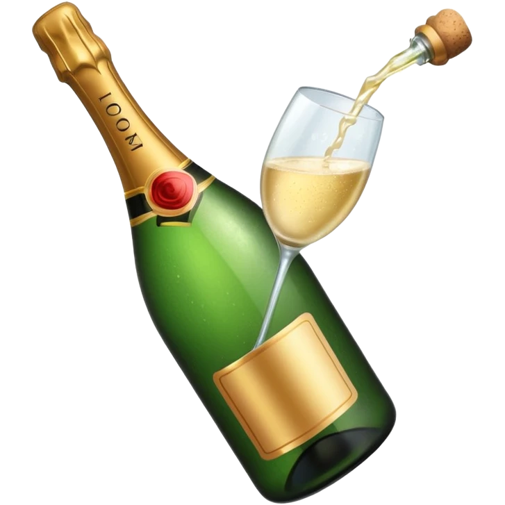 Bottle with Popping Cork emoji