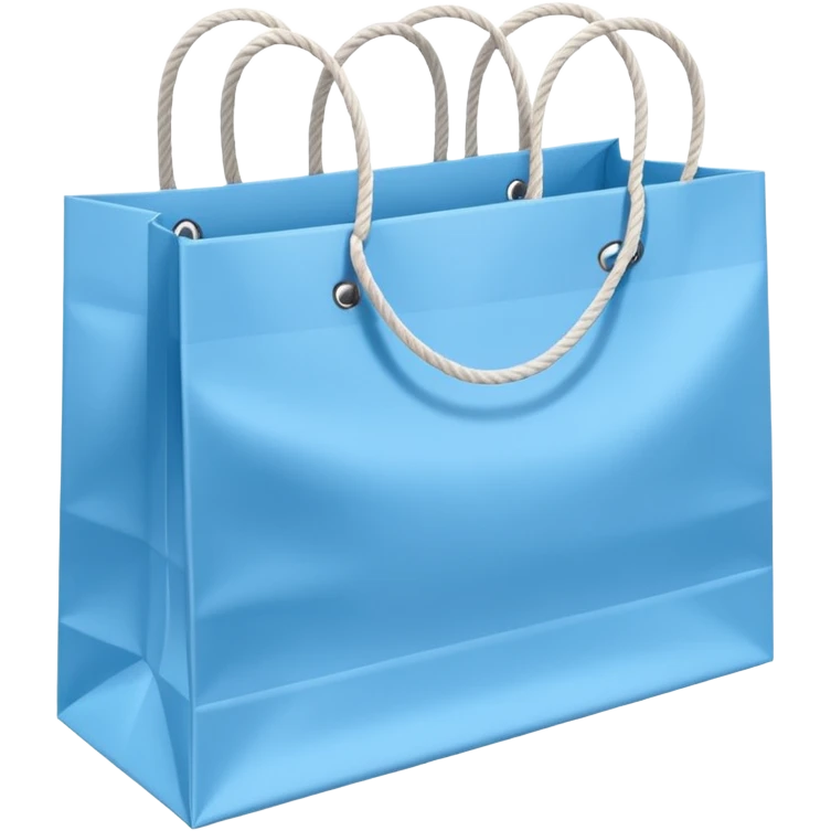 Bundle of Light blue shopping bags emoji