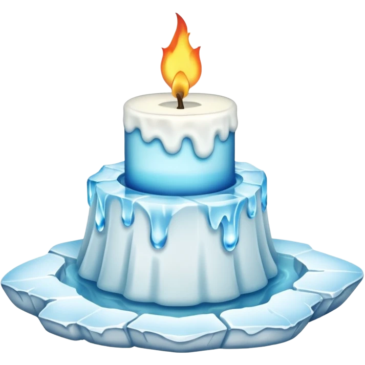 a candle on an iceberg emoji