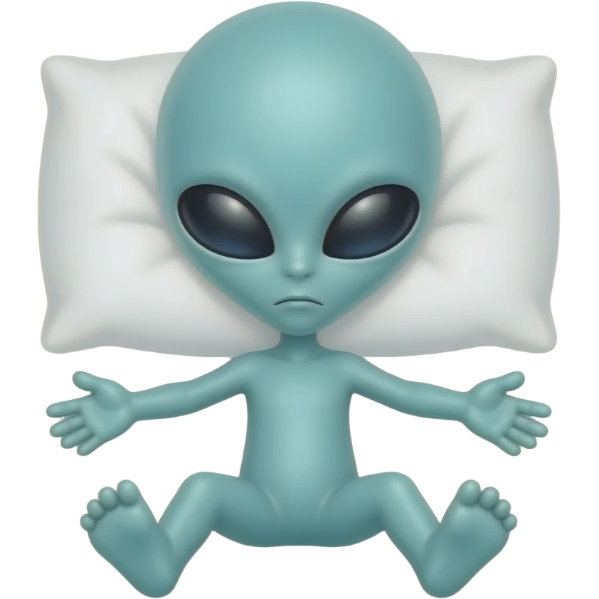 sleeping alien emoji