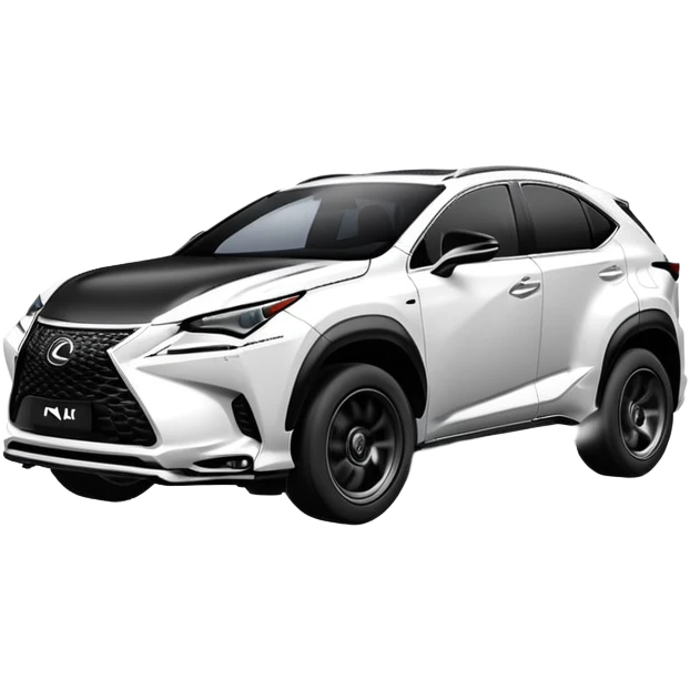 black lexus Nx doing a drift emoji