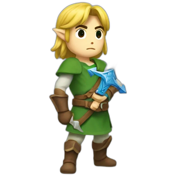 Link with the Master sword emoji